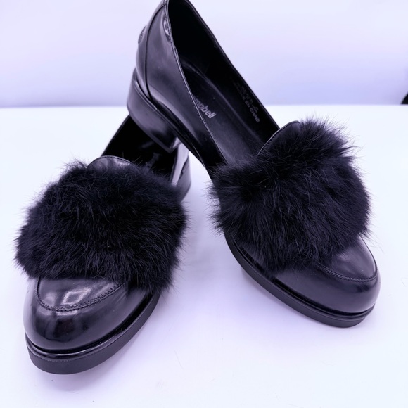 Jeffrey Campbell Shoes - Jeffrey Campbell Heath Black Genuine Fur Loafers